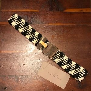 Zara Black and White woven belt
